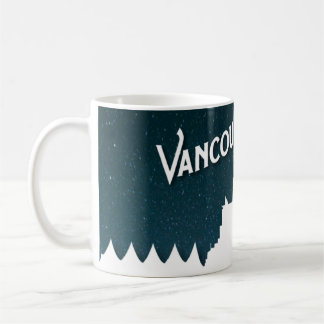 Caneca De Café Linha de horizonte de Vancouver à noite no Porto d