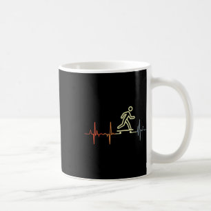 Caneca De Café Linha de Pulso de Skate Skateboarder Heartline