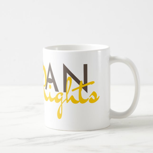 Caneca De Café Linha de vida dos direitos humanos (Direita)