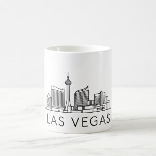 Caneca De Café Linha do horizonte de Las Vegas - Design de paisag
