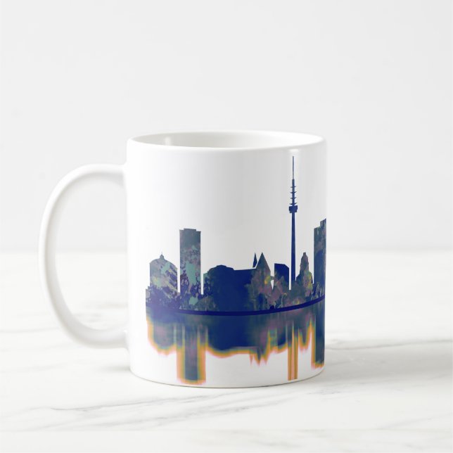 Caneca De Café Linha do horizonte de Leipzig (Esquerda)
