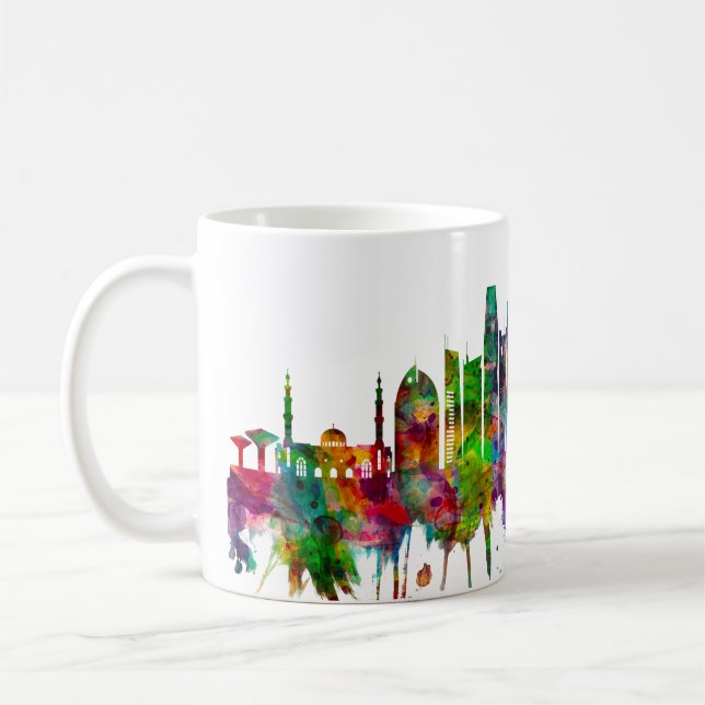 Caneca De Café Linha Skyline da Arábia Saudita (Esquerda)