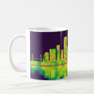 Caneca De Café Linha Skyline da Califórnia em São Francisco