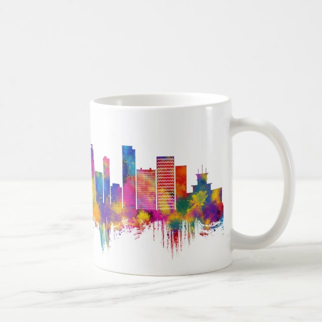 Caneca De Café Linha Skyline Kinshasa RD Congo (Direita)