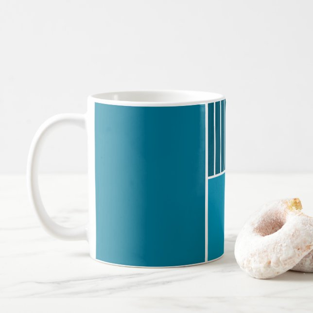 Caneca De Café Linhas abstrato (Com Donut)