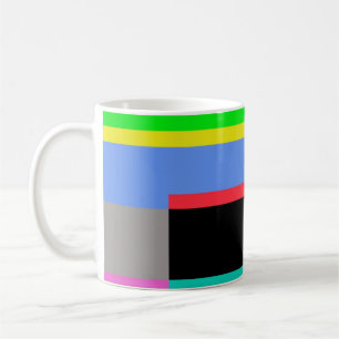 Caneca De Café Linhas coloridas
