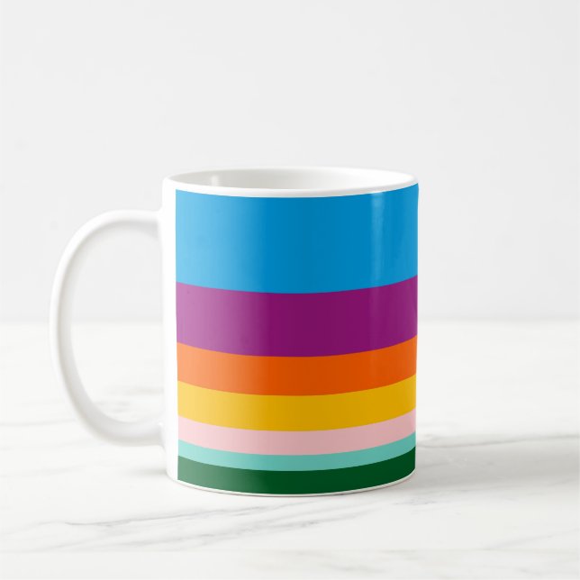 Caneca De Café Linhas coloridas (Esquerda)