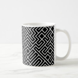 Caneca De Café Linhas com Título 10 IMPRESSÃO Generativas (Branco