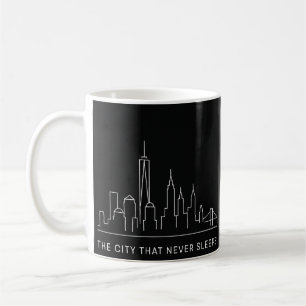 Caneca De Café Linhas da Meia-Noite: NYC Nunca Dorme