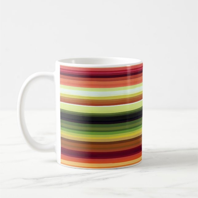 Caneca De Café Linhas de Cores de Outono (Esquerda)
