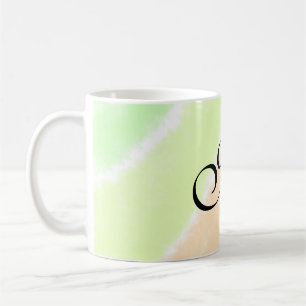 Caneca De Café Linhas de cores do stripper do arco-íris adicionam