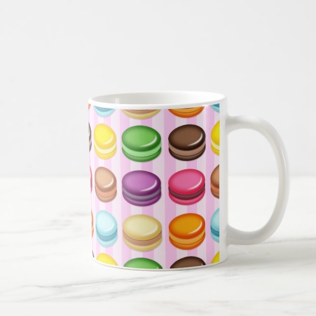 Caneca De Café Linhas de Macarons (Direita)