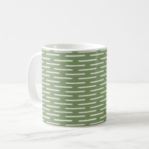Caneca De Café Linhas de Marfim em Verde