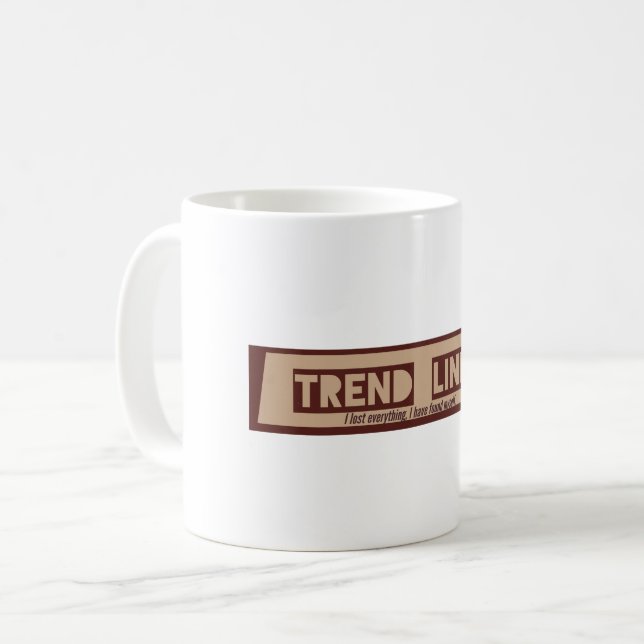 Caneca De Café Linhas de tendência Trading Co43 (Frente Esquerda)
