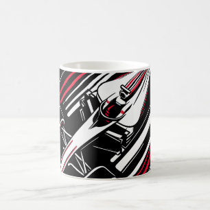 Caneca De Café Linhas de Velocidade de Carro de Corrida de Fórmul