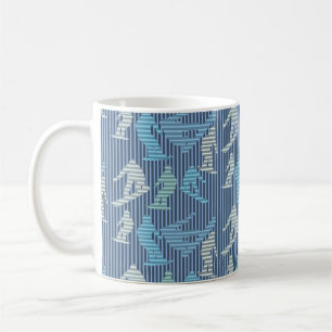 Caneca De Café Linhas do Snowboarder