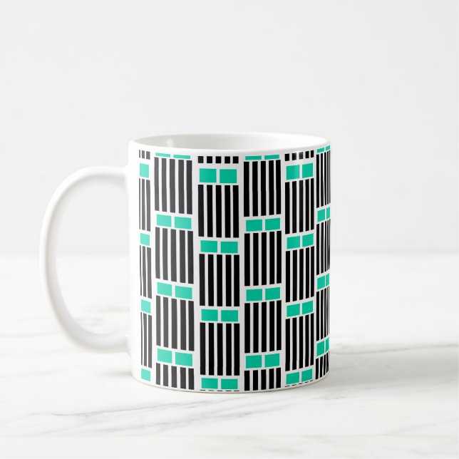 Caneca De Café Linhas e Caixas Café Mug (Esquerda)