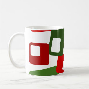 Caneca De Café Linhas e Retângulos