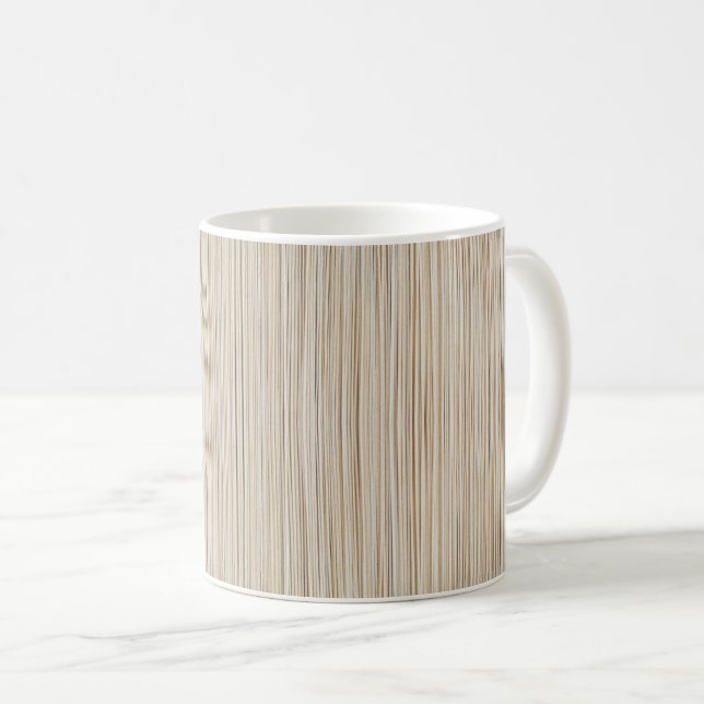 Caneca De Café Linhas marrons abstratas fofas design (Frente Esquerda)