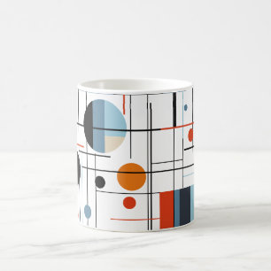 Caneca De Café Linhas Modernas Minimalistas Geométricas Abstratas