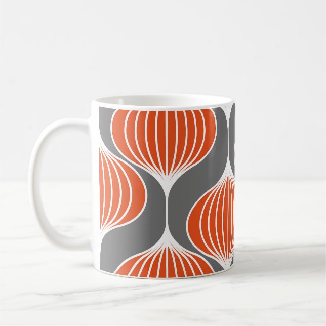 Caneca De Café Linhas onduladas: padrão geométrico de colheita. (Esquerda)