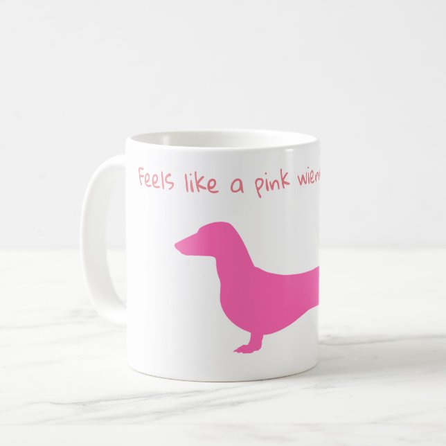 Caneca De Café Link Dachshund Silhouette Mug (Frente Esquerda)