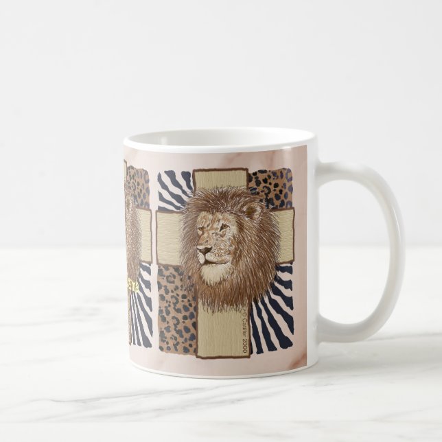 Caneca De Café Lion Christian Cross Mug (Direita)