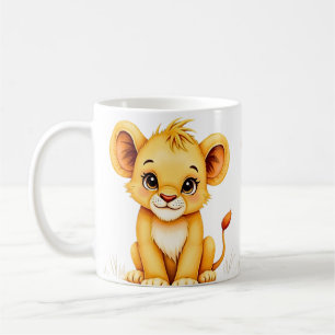 Caneca De Café Lion Cub- Wildlife Fantasy Art