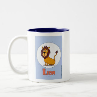 Caneca de café Lion Cute - L é para Lion