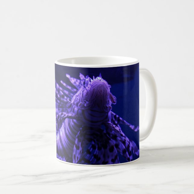 Caneca De Café Lion Fish White Coffee Mug (Frente Esquerda)