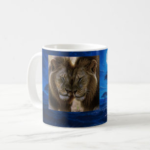 Caneca De Café Lion Love Night