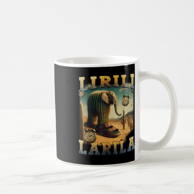 Caneca De Café Lirili Larila Funny Italiano Brainrot Meme (Direita)