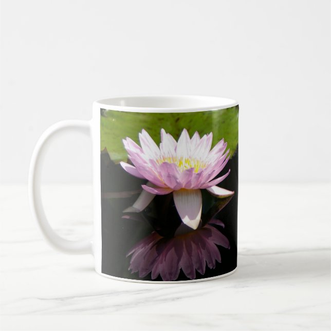 Caneca De Café Lírio de Água Rosa (Esquerda)