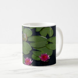 Caneca De Café Lírios-d'água Rosa