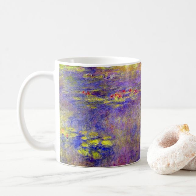 Caneca De Café Lírios de Claude Monet (Com Donut)