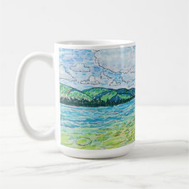 Caneca De Café Lírios no Lago
