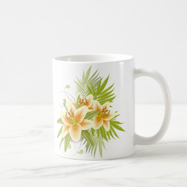 Caneca De Café Lírios Springtime (Direita)