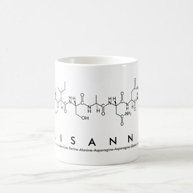 Caneca De Café Lisanne peptide nome mug (Centro)
