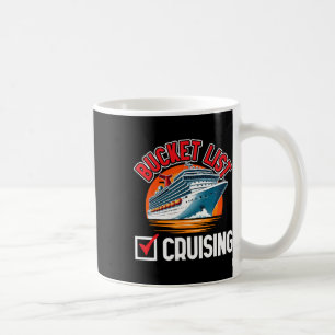 Caneca De Café Lista de Desejos de Férias em Navio de Cruzeiro Cr