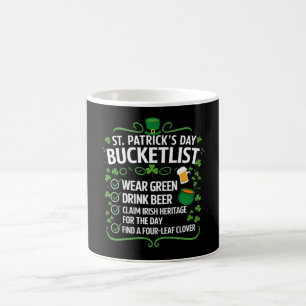 Caneca De Café Lista de Desejos Divertida Celebre o Dia de São Pa