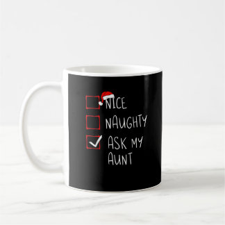Caneca De Café Lista de Natal da Tia Perguntei Xmas