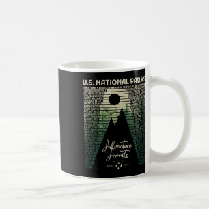 Caneca De Café Lista de Parques Nacionais Parque EUA Camping Hiki