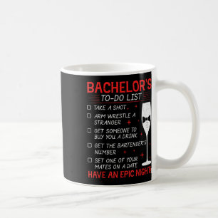Caneca De Café Lista de Tarefas do Solteirão Noiva Festa Engraçad