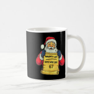 Caneca De Café Lista de travessos do Papai Noel engraçado criança