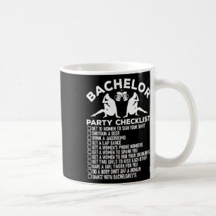Caneca De Café Lista de Verificação da Despedida de Solteiro Dive
