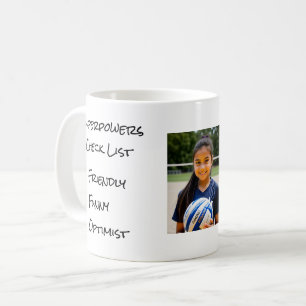 Caneca De Café Lista de verificação de superpoderes Adicionar fot