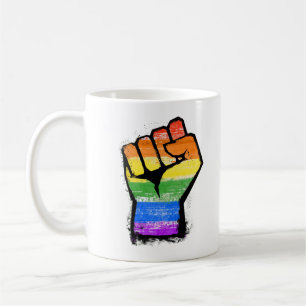 Caneca De Café Lista Tradicional do Orgulho Arco-Íris LGBTQ