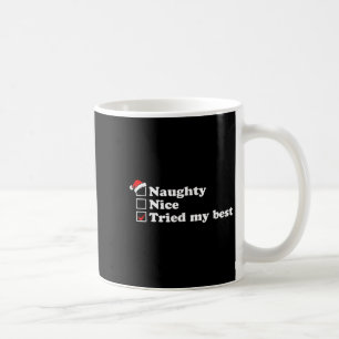 Caneca De Café Lista Travessa de Natal Lista Boa Eu Tentei Minha
