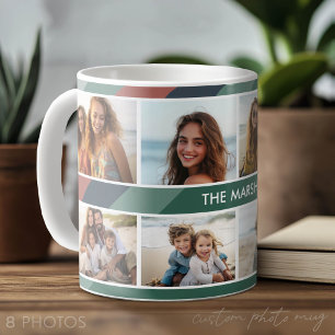 Caneca De Café Listra retrô - colagem de 8 fotos