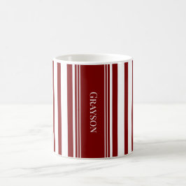 Caneca De Café Listra Vermelha